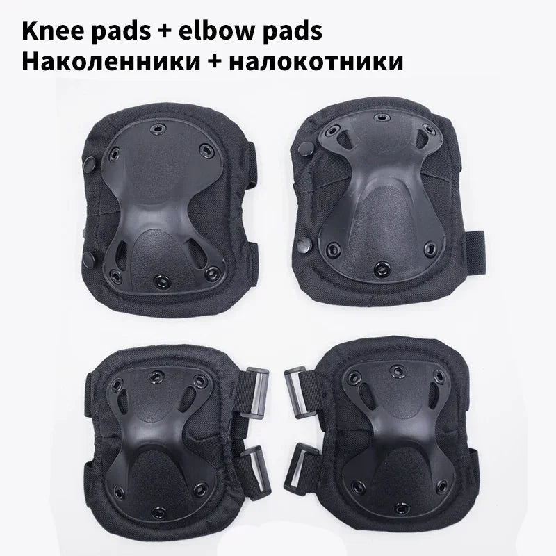 Tactical Knee Pad Elbow CS Military Protector Army Airsoft Outdoor Sport Hunting Kneepad Safety Knee Gear Protective Knees Pads