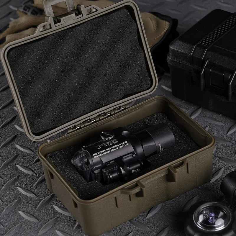 Tactical Storage Box Two Size Outdoor Multifunction Versatile Laser Protective EDC Medicine Flashlight Waterproof Storage Case