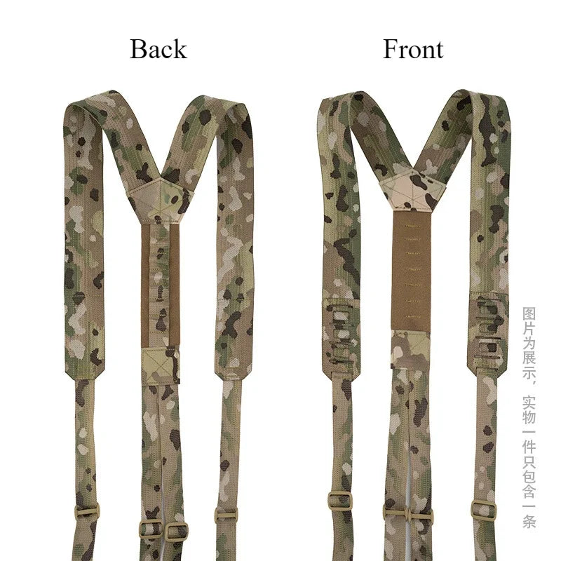 Tactical Harness Heavy Waist Belt Y-type Duty Belt Harness Shoulder Combat Sling Strap Tactical Accessories