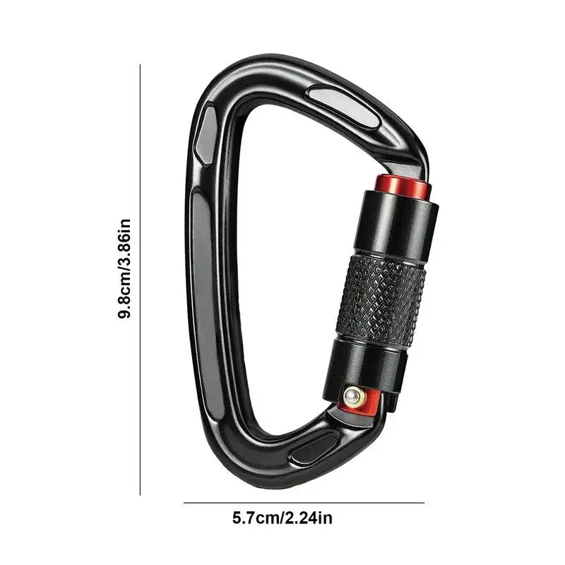 Heavy Duty Carabiners Clips Multi-function Main Lock D-Shaped 24KN Safe Lock Clip Aluminum Carabiner D Ring Ergonomic For Hiking