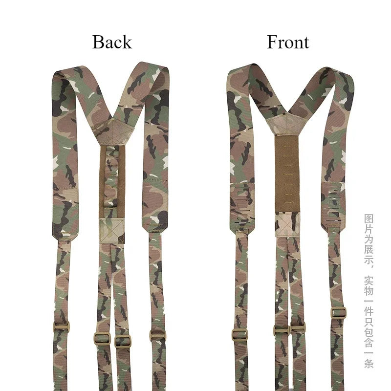 Tactical Harness Heavy Waist Belt Y-type Duty Belt Harness Shoulder Combat Sling Strap Tactical Accessories