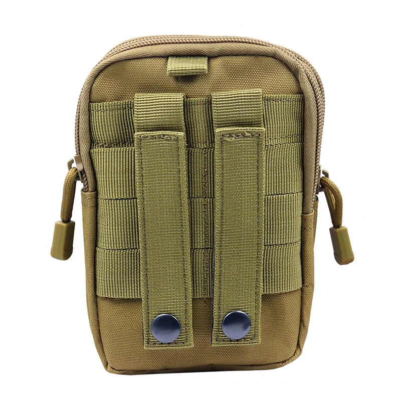 Tactical waist bag waist bag for men's outdoor sports running with mobile phone holder bag hanging bag hunting bag high-capacity