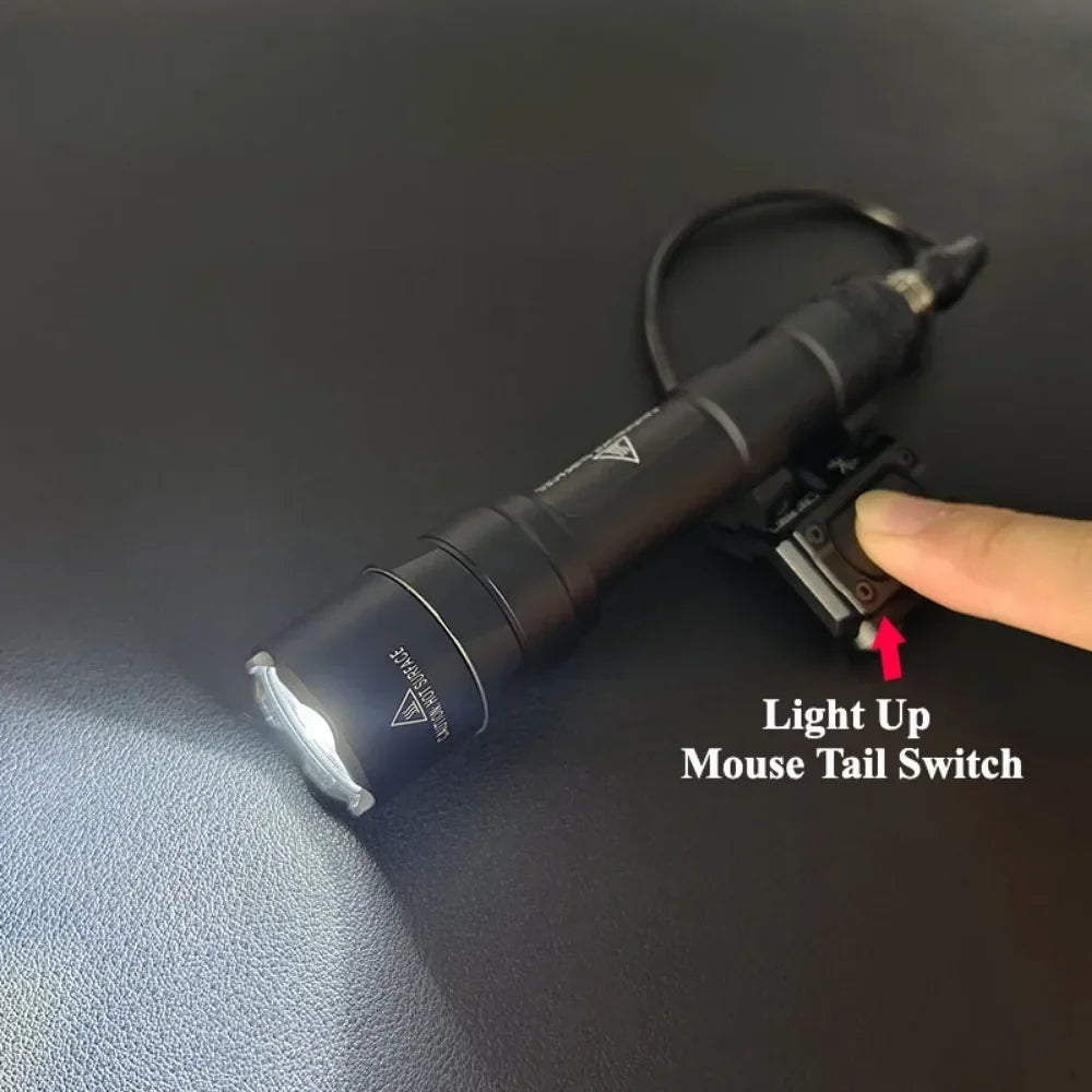 Tactical SF M300B/M600B Airsoft LED Flashlight Mount Base Weapon Rifle Light with ModButton Switch Scout Torch Outdoor Hunting