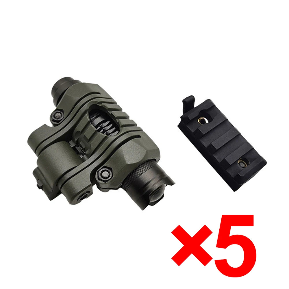 Tactical Helmet Flashlight Set Scout Mini LED Lamp Outdoor Hunting Military Helmet Light Jig Fit FAST Helmet 20mm Rail