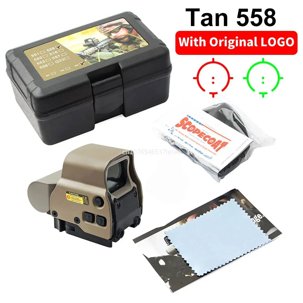 Hot Sale 558 Holographic Collimator Red Dot Sight G43/G33 3X G45 5X Magnifier Airsoft Hunting Gear W/20mm Rail Mounts & QD Lever