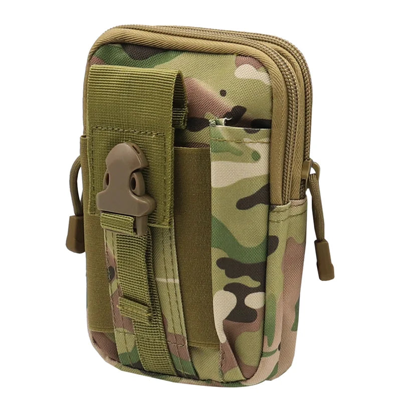 Tactical waist bag waist bag for men's outdoor sports running with mobile phone holder bag hanging bag hunting bag high-capacity