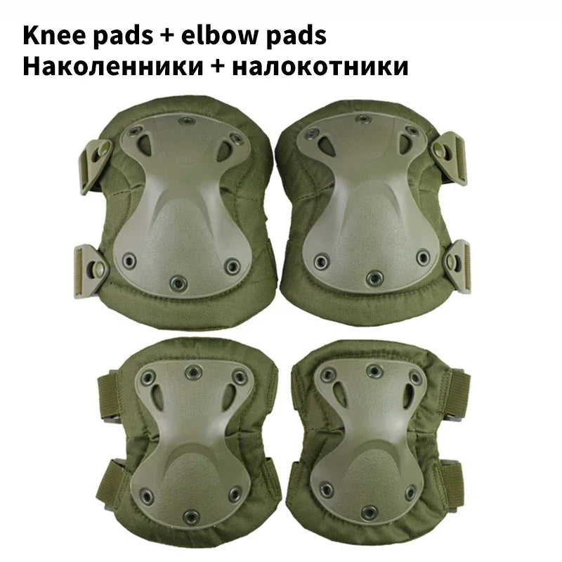 Tactical Knee Pad Elbow CS Military Protector Army Airsoft Outdoor Sport Hunting Kneepad Safety Knee Gear Protective Knees Pads