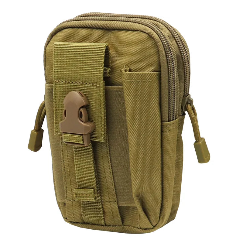 Tactical waist bag waist bag for men's outdoor sports running with mobile phone holder bag hanging bag hunting bag high-capacity