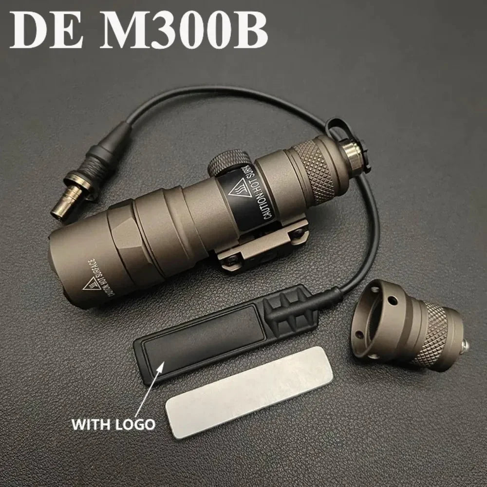 Tactical SF M300B/M600B Airsoft LED Flashlight Mount Base Weapon Rifle Light with ModButton Switch Scout Torch Outdoor Hunting