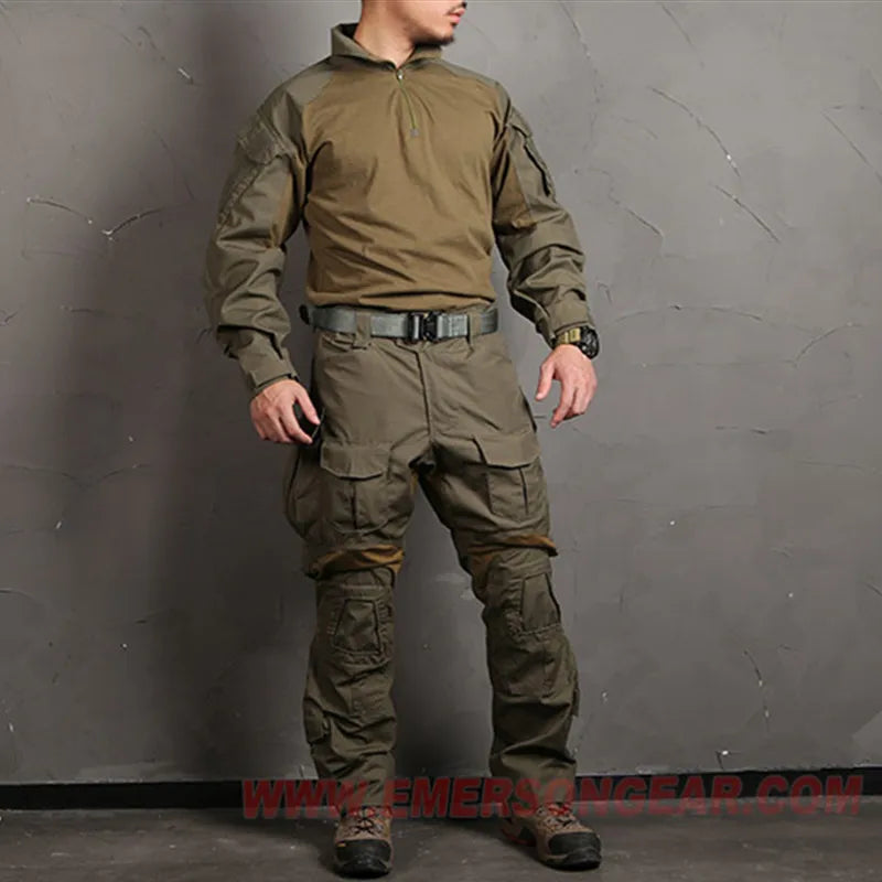 Emersongear G3 Upgraded Version Combat Tactical Shirt&Pants Uniform Sets Mens BDU Sports Slim Fit Duty Tops Genuine RG