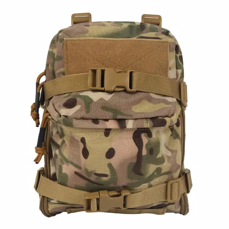 Tactical Hydration Pack Mini Back Panel Water Bag Nylon Molle Pouch Hunting Lightweight Vest Hose Accessories Zipper Backpack