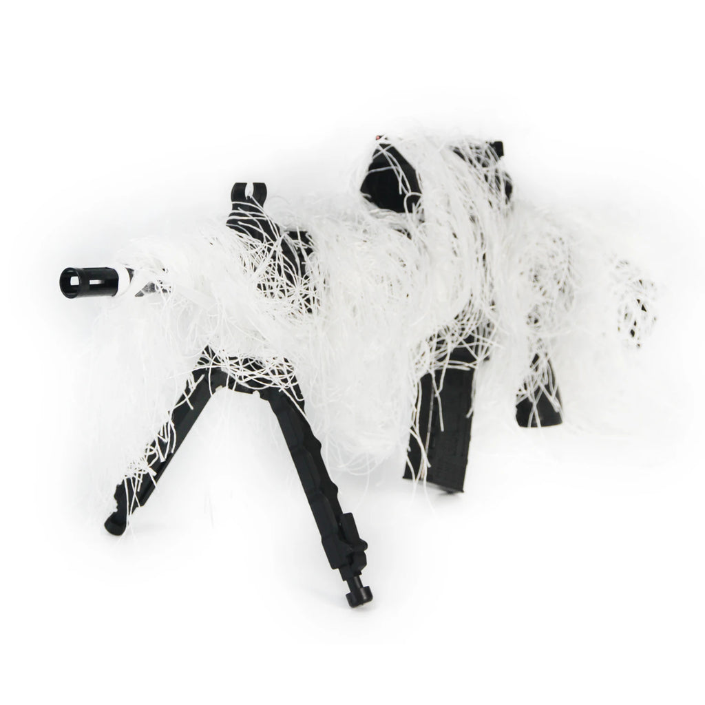 3D Rifle Sniper Ghillie Cover for Hunting Ghillie Suit Woodland-Desert Green Gun Wrap for Paintball Airsoft Accessories