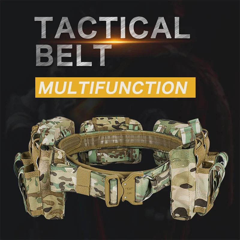 Tactical Waist Bag Hunting Tactical Battle Belt Sets Duty Belts Law Enforcement Airsoft Utility Belt with Accessories Pouches