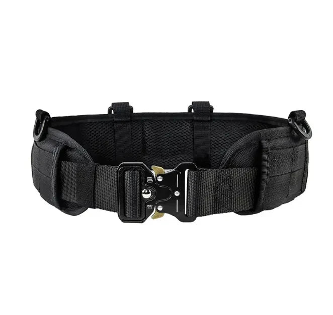 The Tactical Belt Is Made Of Molle Nylon Fabric And Has A Metal Buckle, Making It Suitable For Outdoor Sports And Hunting Belts