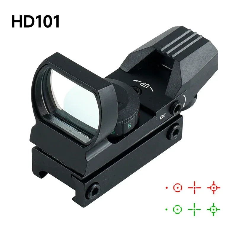 Tactical Green Red Dot Sight Optics Reflex Riflescope Hunting Scopes Fit 11/20mm Rails Rifle for Hunting Firearms & Airsoft