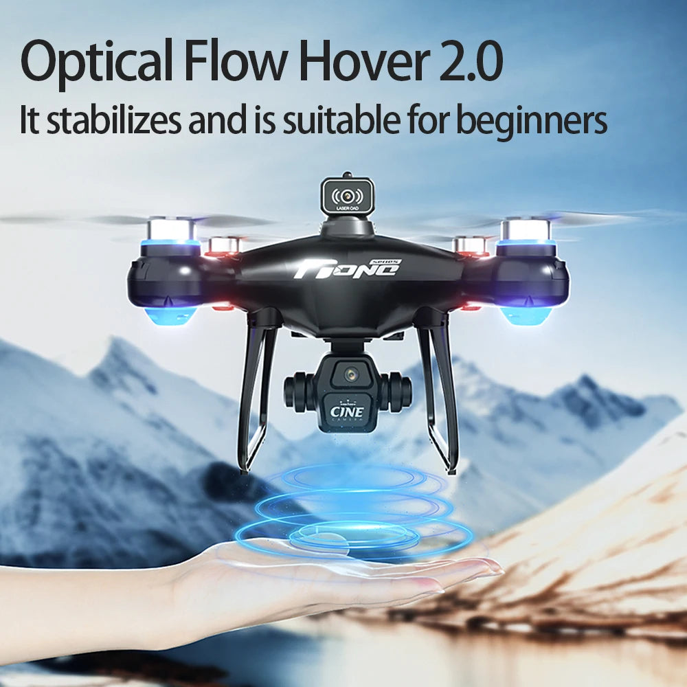 E55 Brushless Drone 8k Hd Dual Camera Aerial Photography With Screen Control Optical Flow Positioning Obstacle Avoidance