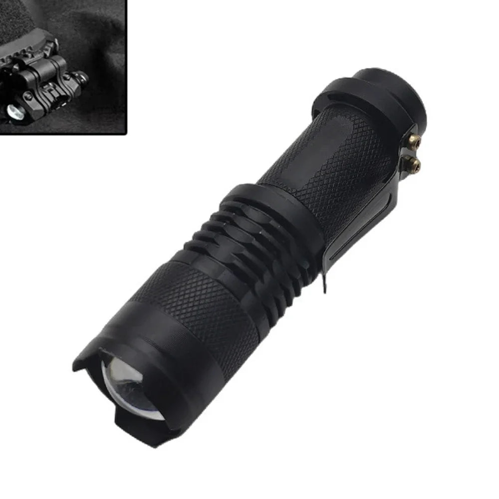 Tactical Helmet Flashlight Set Scout Mini LED Lamp Outdoor Hunting Military Helmet Light Jig Fit FAST Helmet 20mm Rail