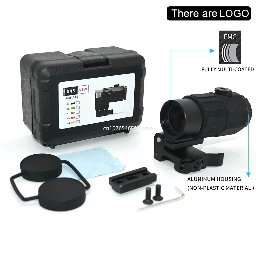 Hot Sale 558 Holographic Collimator Red Dot Sight G43/G33 3X G45 5X Magnifier Airsoft Hunting Gear W/20mm Rail Mounts & QD Lever