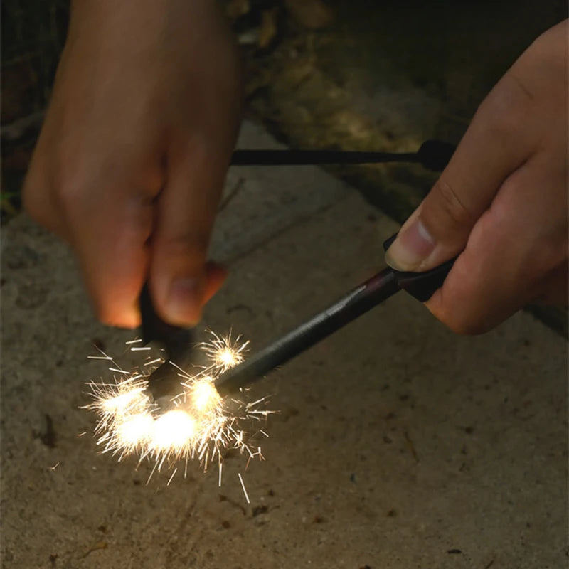 New Large Solid Flint Outdoor Fire Starter Magnesium Bar Rod for Camping Hiking Emergency Survival Gear Bottle Opener Tool