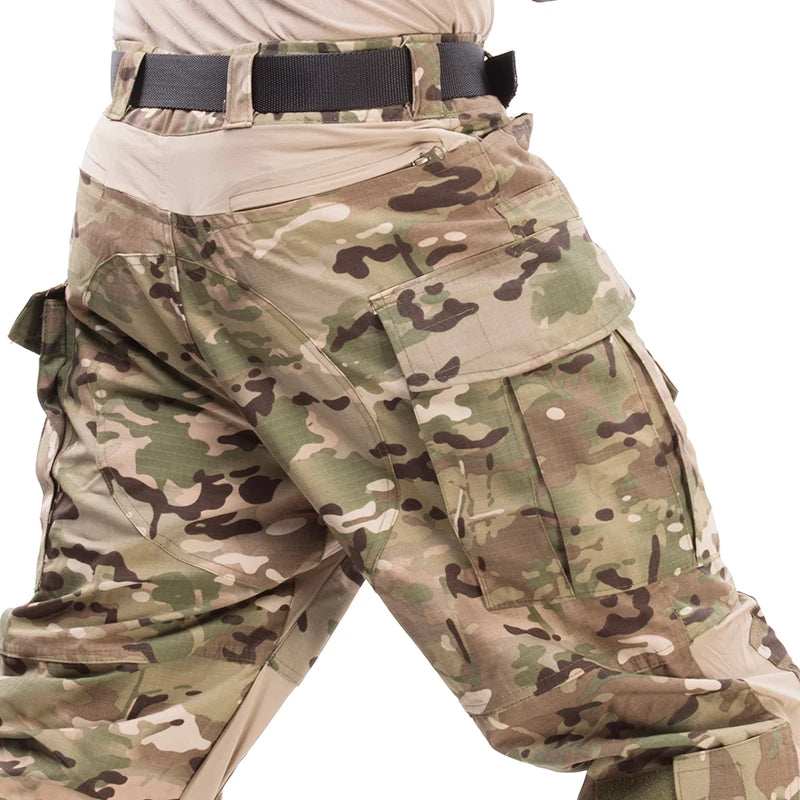 Tactical G3 Uniform Sets NEW Mens Camo Suits Outdoor Hunting Shirt Pants Tops Elastic Duty Cargo Trousers Windproof