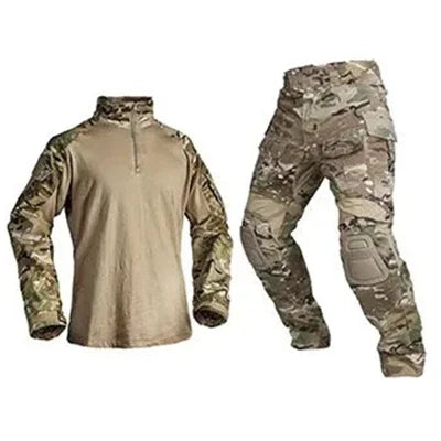 Tactical G3 Uniform Sets NEW Mens Camo Suits Outdoor Hunting Shirt Pants Tops Elastic Duty Cargo Trousers Windproof