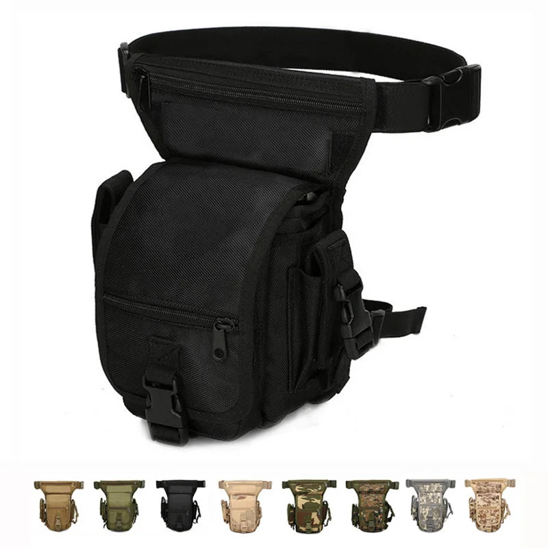 Tactical Drop Leg Bag Men Thigh Waist Fanny Pack Hunting Accessories Molle Gun Bag Hiking Traveling Camping Cycling Thigh Pouch