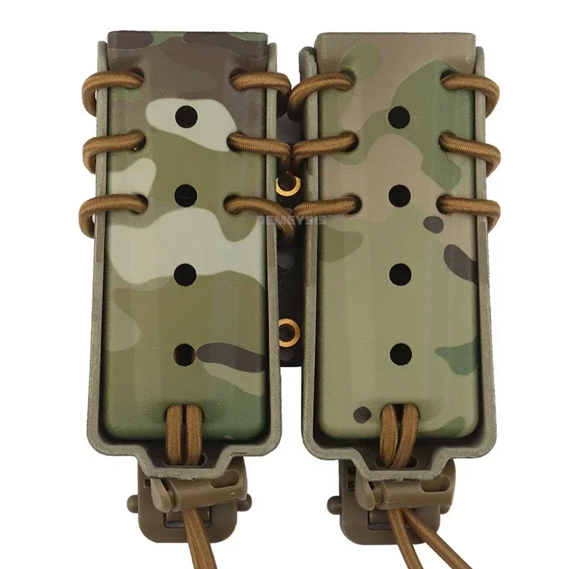 Tactical Magazine Pouches MOLLE 9MM Double Mag Carrier Case Airsoft Shooting Hunting Wargame Mag Holder Pouches