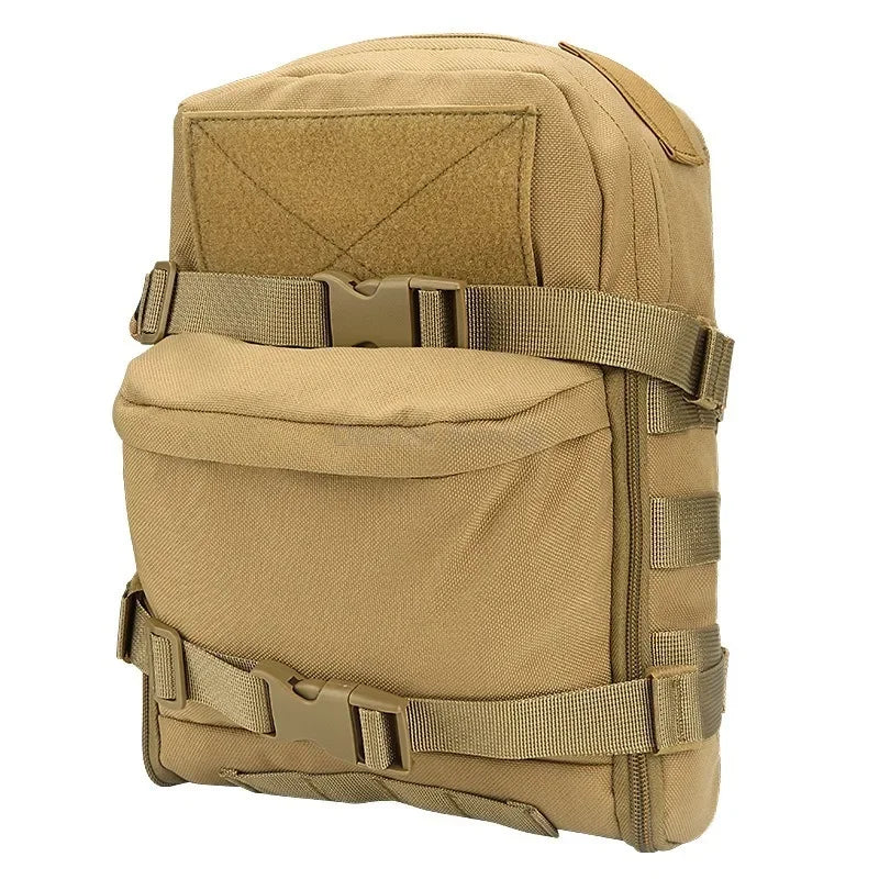 Tactical Hydration Pack Mini Back Panel Water Bag Nylon Molle Pouch Hunting Lightweight Vest Hose Accessories Zipper Backpack