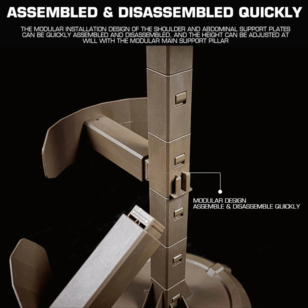 Tactical Vest Helmet Display Stand Adjustable Plate Carrier Militar Helmet Equipment Display Belt Body Armor Assemble Support