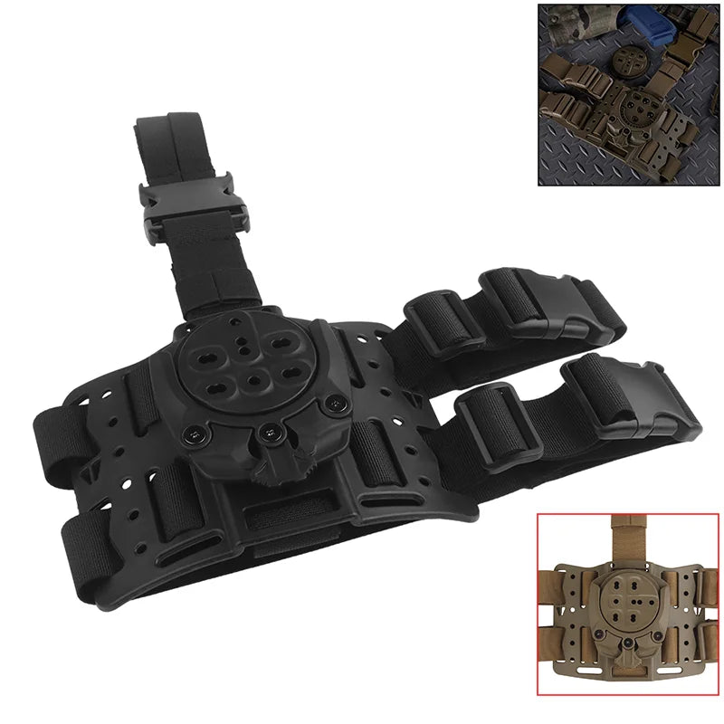 360 Degree Rotating Modular Pistol Holster Adapter Drop Leg Platform Hunting Airsoft Shooting Gear Quick Mount Accessory