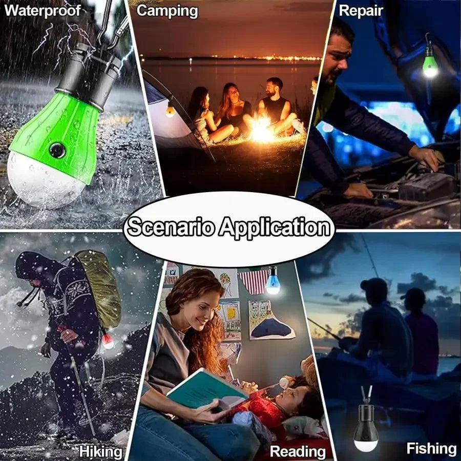 LED Camping Lights Tent Lamp Portable Emergency Light Lantern Super Bright Lamp Bulbs Camping Accessories for Backpacking Hiking
