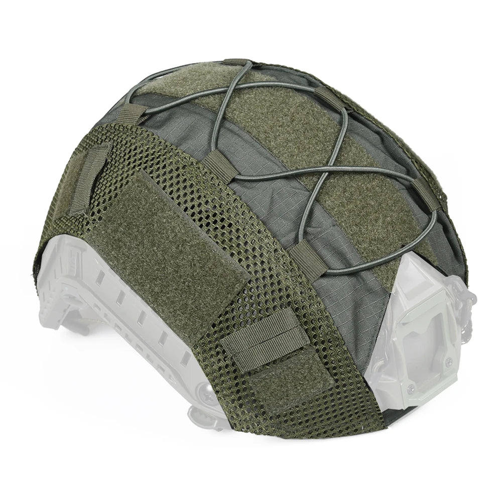 Tactical Helmet Cover for Fast MH PJ BJ OPS-Core Helmet Airsoft Paintball High-cut Helmet Cover camo with Elastic Cord