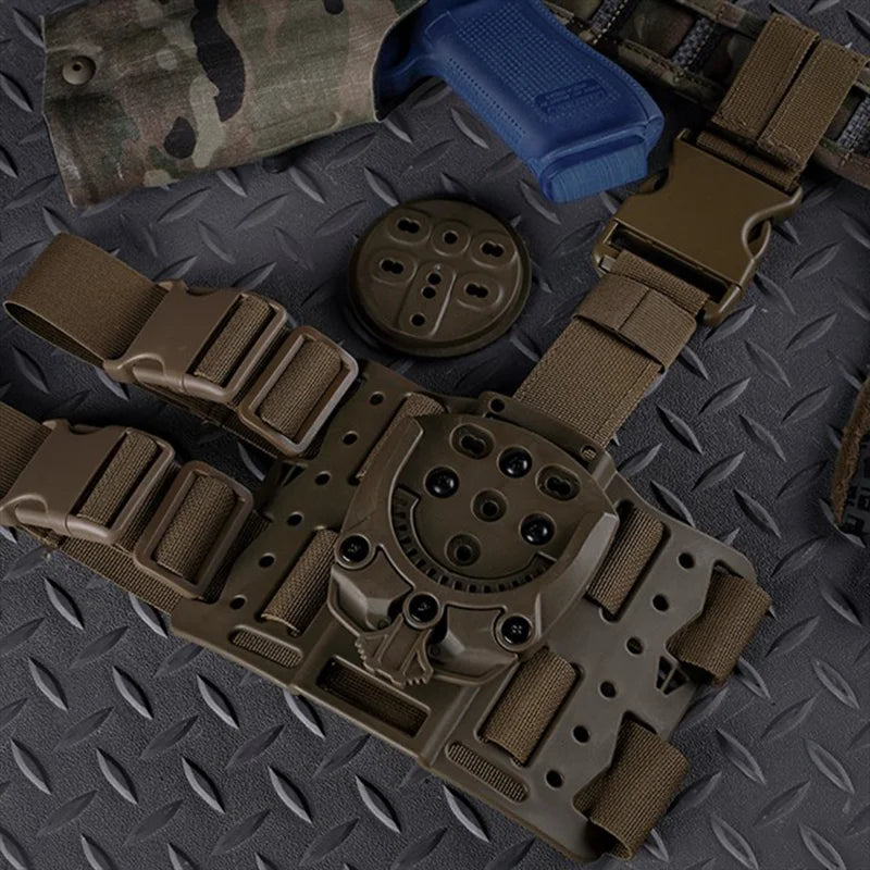 360 Degree Rotating Modular Pistol Holster Adapter Drop Leg Platform Hunting Airsoft Shooting Gear Quick Mount Accessory