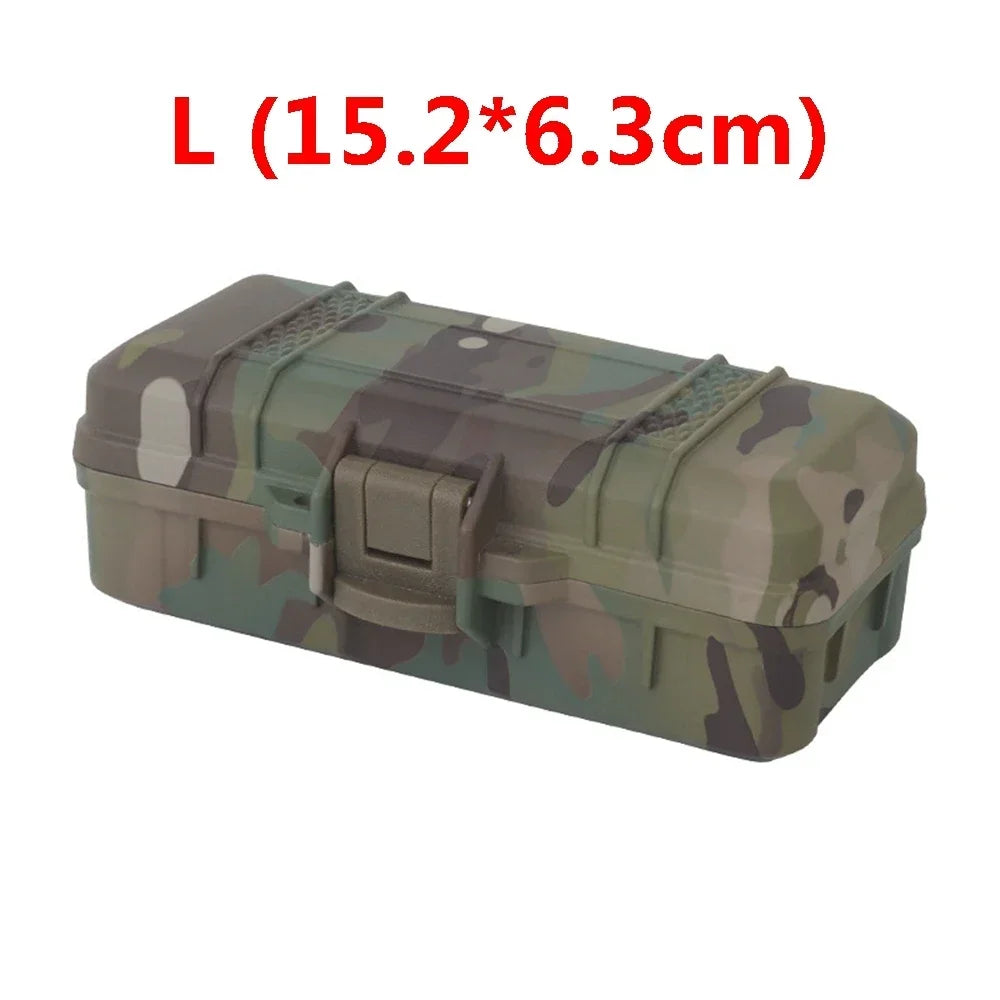 Tactical Storage Box Two Size Outdoor Multifunction Versatile Laser Protective EDC Medicine Flashlight Waterproof Storage Case
