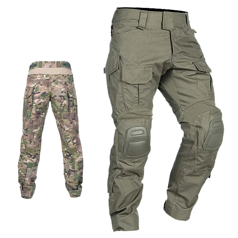 Tactical G3 Uniform Sets NEW Mens Camo Suits Outdoor Hunting Shirt Pants Tops Elastic Duty Cargo Trousers Windproof