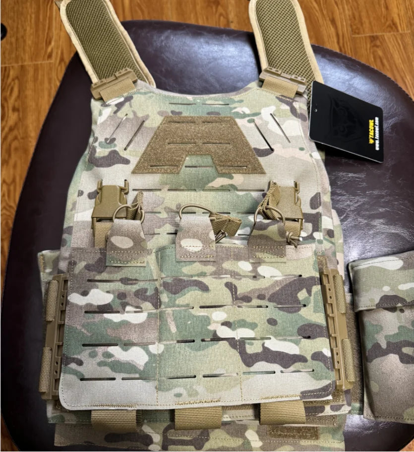 TACOWL Tactical Vest Airsoft Lightweight Modular 3D Breathable Quick Release Vest, Adjustable Tactical Gear for Training