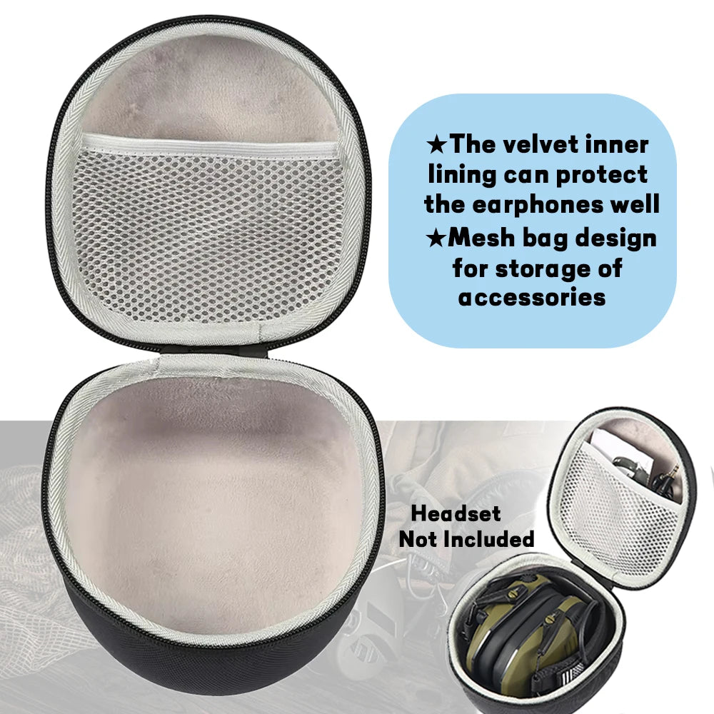 Storage Bag Electronic Shooting  Outdoors Tactical Bag Headset Pack Hiking Headset Carrying Protect Box