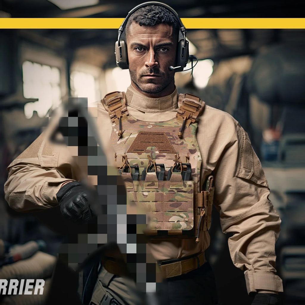 TACOWL Tactical Vest Airsoft Lightweight Modular 3D Breathable Quick Release Vest, Adjustable Tactical Gear for Training