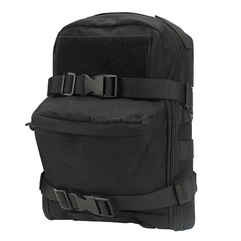 Tactical Hydration Pack Mini Back Panel Water Bag Nylon Molle Pouch Hunting Lightweight Vest Hose Accessories Zipper Backpack
