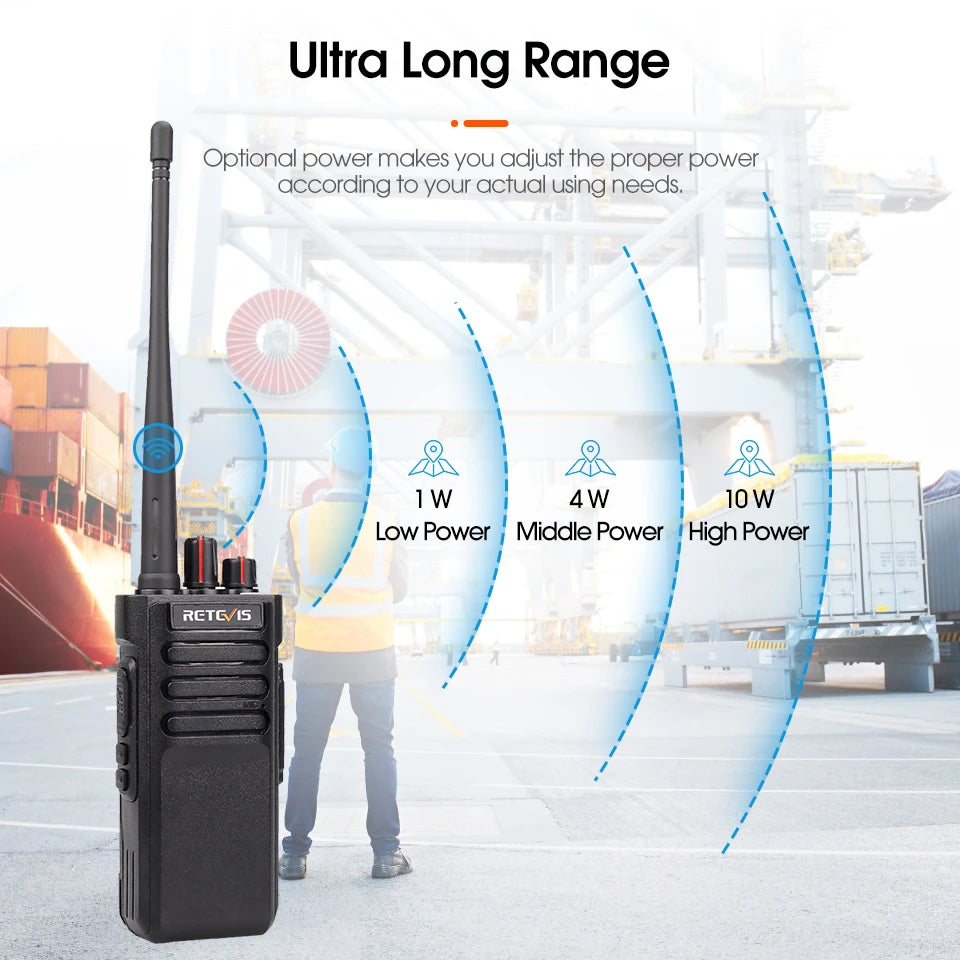 Retevis RT29D 10W DMR Walkie Talkie Bluetooth Long Range Powerful Walkie-talkie Waterproof  UHF Two Way Radio for Resort Club