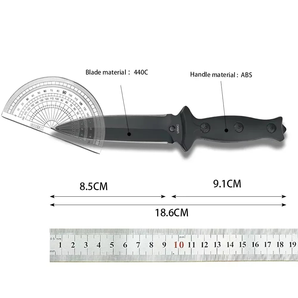 High Hardness Pocket Tactical Knife Fixed Blade Knife Survival Rescue EDC Tool Hunting Knife Military Combat Outdoor Gear