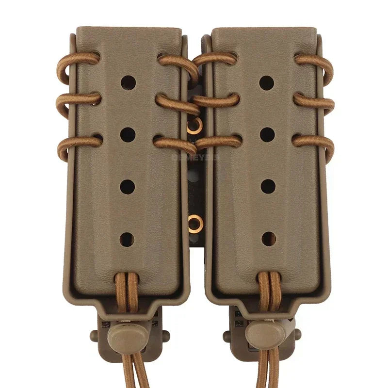 Tactical Magazine Pouches MOLLE 9MM Double Mag Carrier Case Airsoft Shooting Hunting Wargame Mag Holder Pouches
