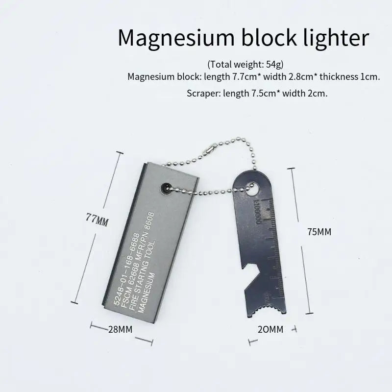 New Large Solid Flint Outdoor Fire Starter Magnesium Bar Rod for Camping Hiking Emergency Survival Gear Bottle Opener Tool